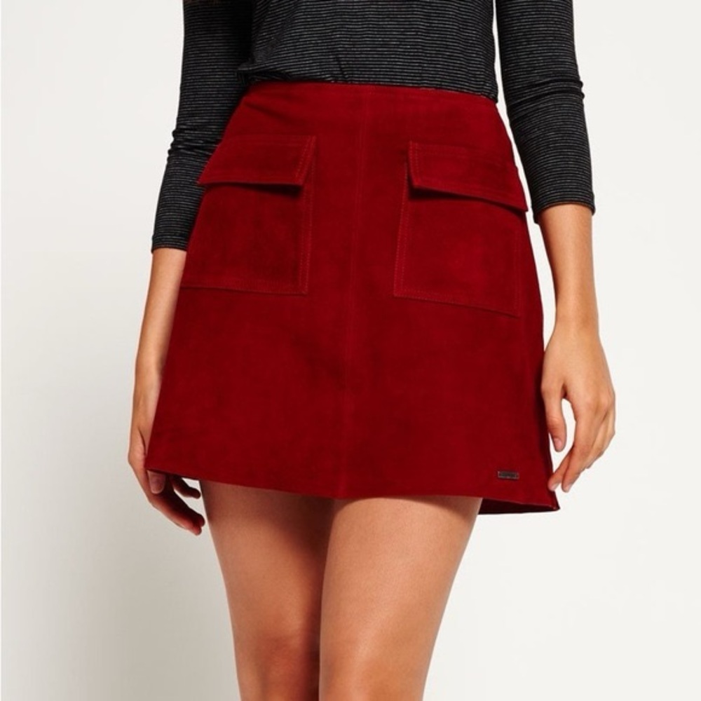 Superdry Billie Suede A-Line Pocket Mini Skirt